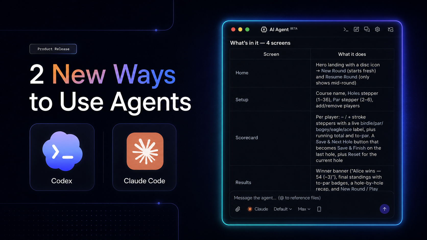 Native AI Agent & Claude Code and Codex Plugins